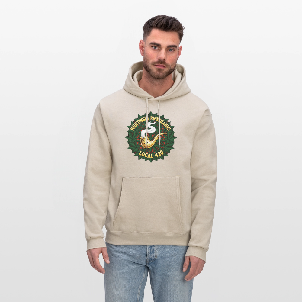 WISCONSIN PIPEFILLERS LOCAL 420 Men's Hoodie - Sand