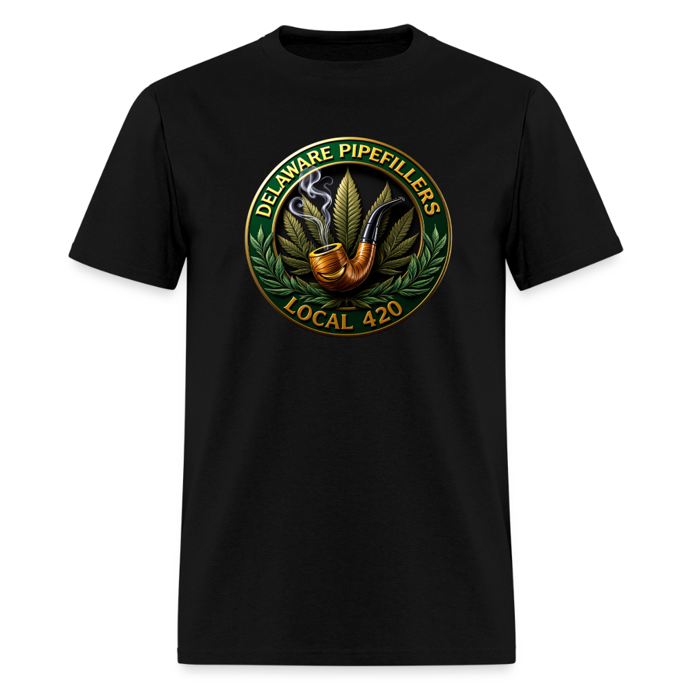 DELAWARE  PIPEFILLERS LOCAL 420 F/B DESIGN Men's T-Shirt - black