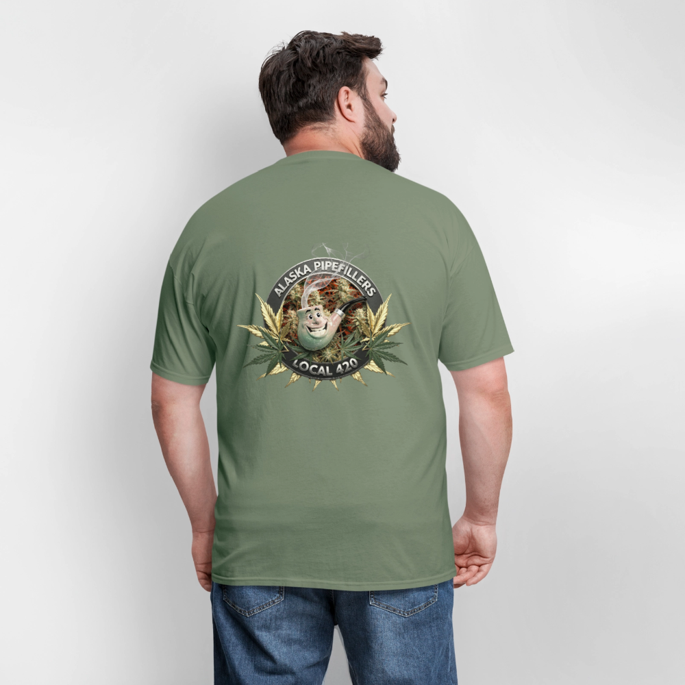 ALASKA PIPEFILLERS LOCAL 420 F/B DESIGN Men's T-Shirt - military green