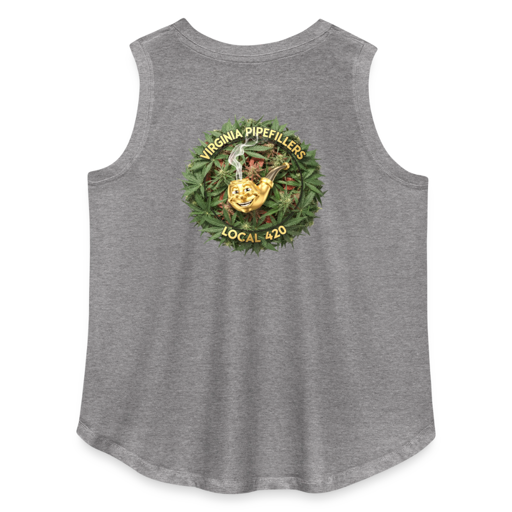 VIRGINIA PIPEFILLERS LOCAL 420 F/B DESIGN Women's Curvy Relaxed Tank Top - granite heather 