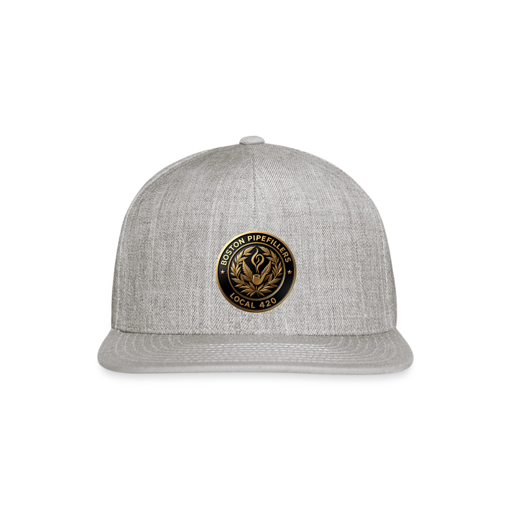 BOSTON PIPEFILLERS UNION LOCAL 420 Snapback Baseball Cap - heather gray