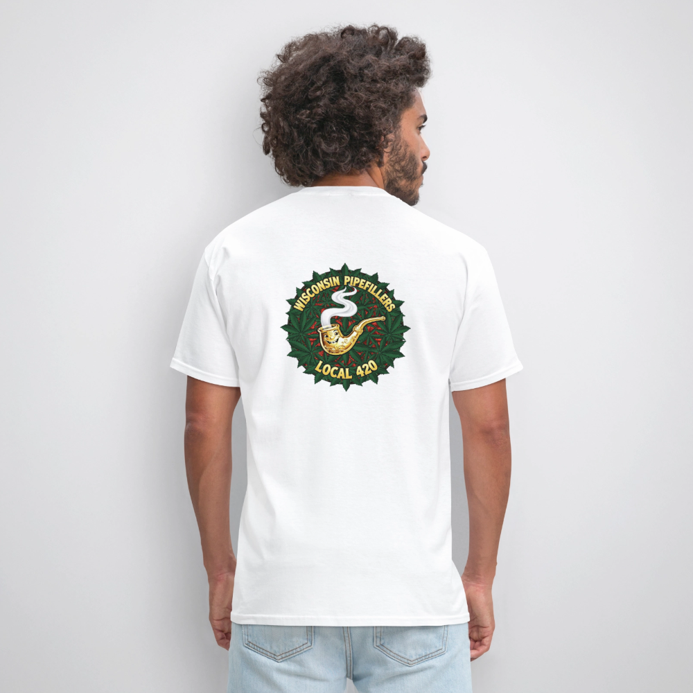WISCONSIN PIPEFILLERS LOCAL 420 Men's T-Shirt - white