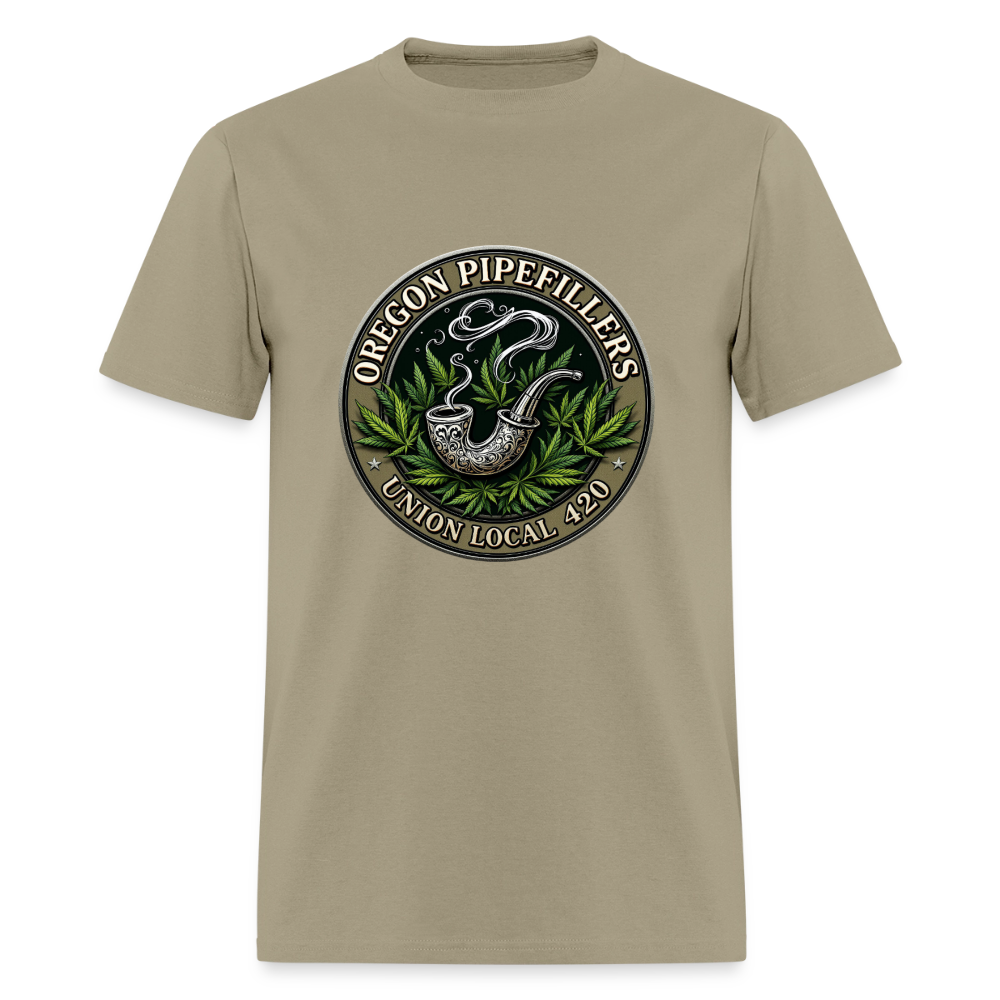 OREGON PIPEFILLERS UNION LOCAL 420 Men's T-Shirt - khaki