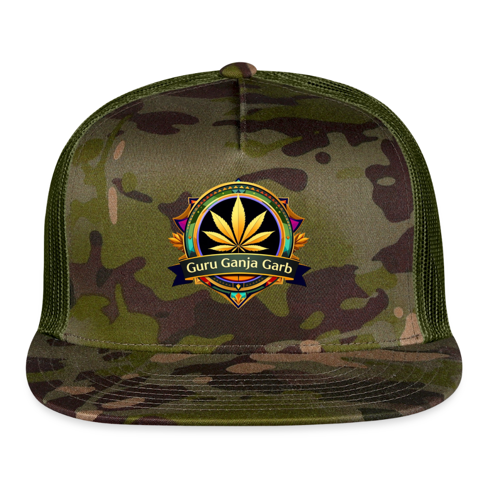 OFFICAL GURU GANJA GARB  GGG CAMO Trucker Hat - MultiCam\green