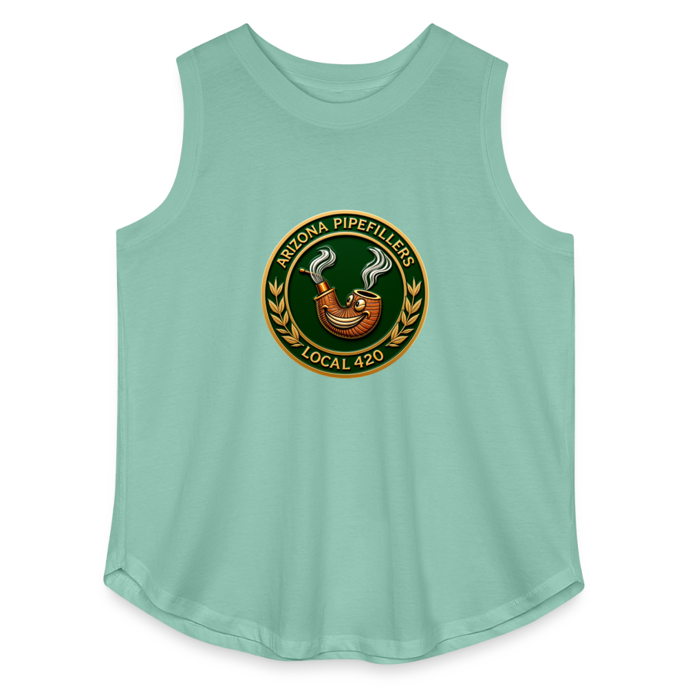 ARIZONIA PIPEFILLERS LOCAL 420 F/B DESIGN Women's Curvy Relaxed Tank Top - saltwater