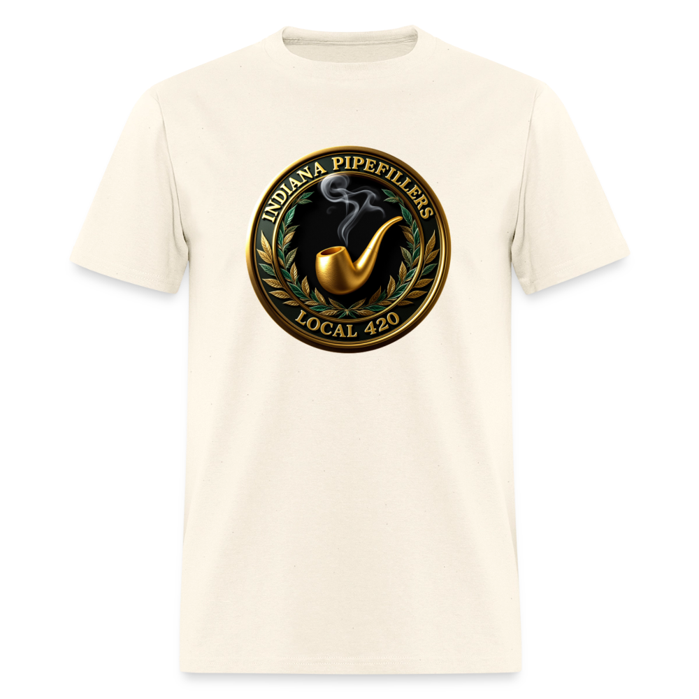 INDIANA PIPEFILLERS LOCAL 420 Men's T-Shirt - sweet cream heather
