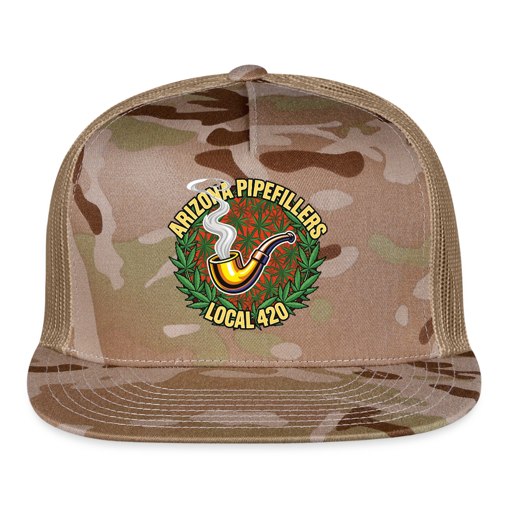 ARIZONA PIPEFILLERS LOCAL 420 Trucker Hat - MultiCam\tan