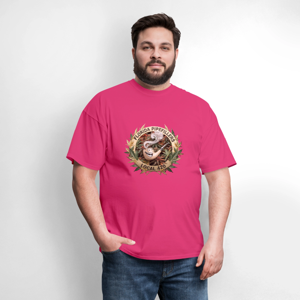 FLORIDA PIPEFILLERS LOCAL 420 Men's T-Shirt - fuchsia