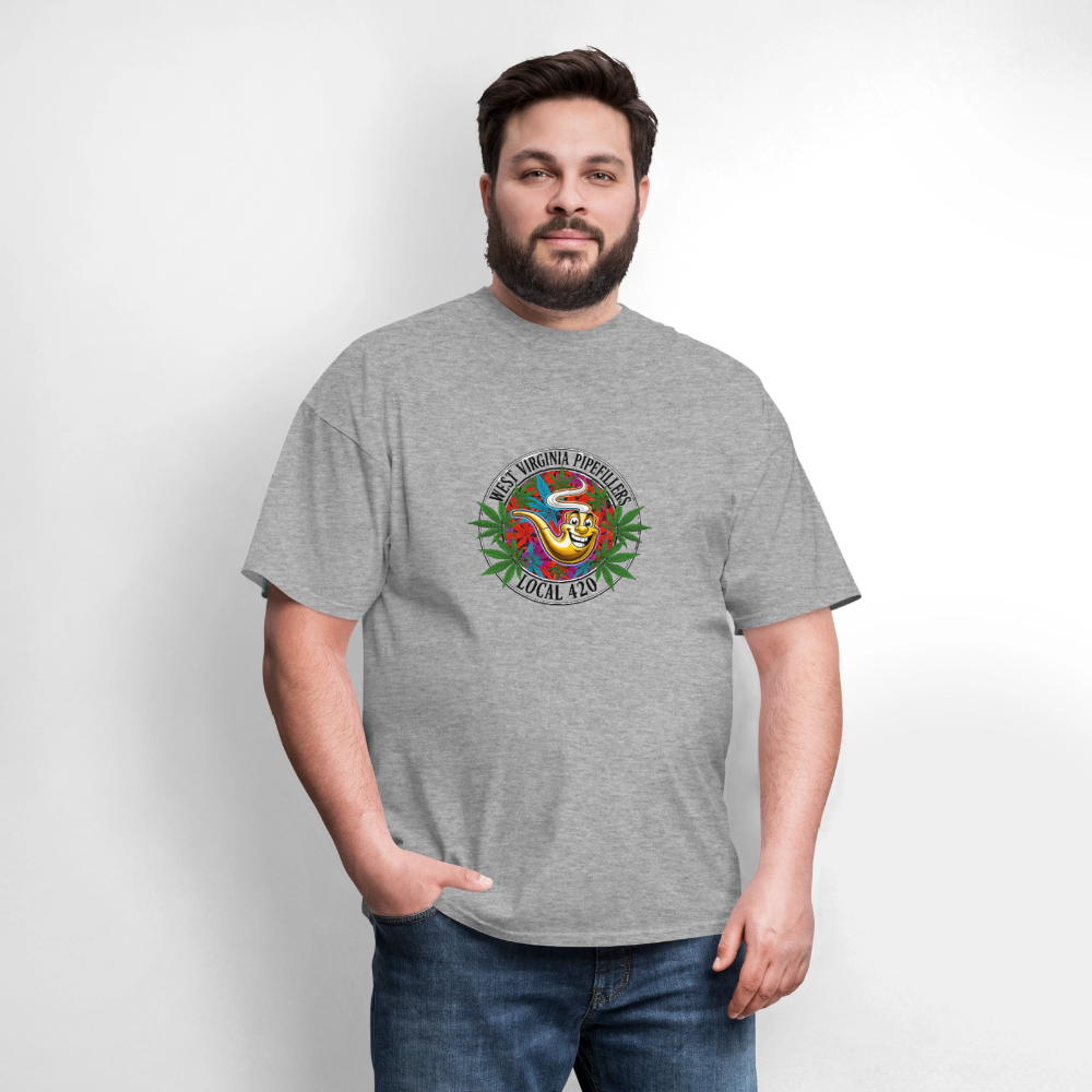 WEST VIRGINIA PIPEFILLERS LOCAL 420 F/B DESIGN Men's T-Shirt - heather gray