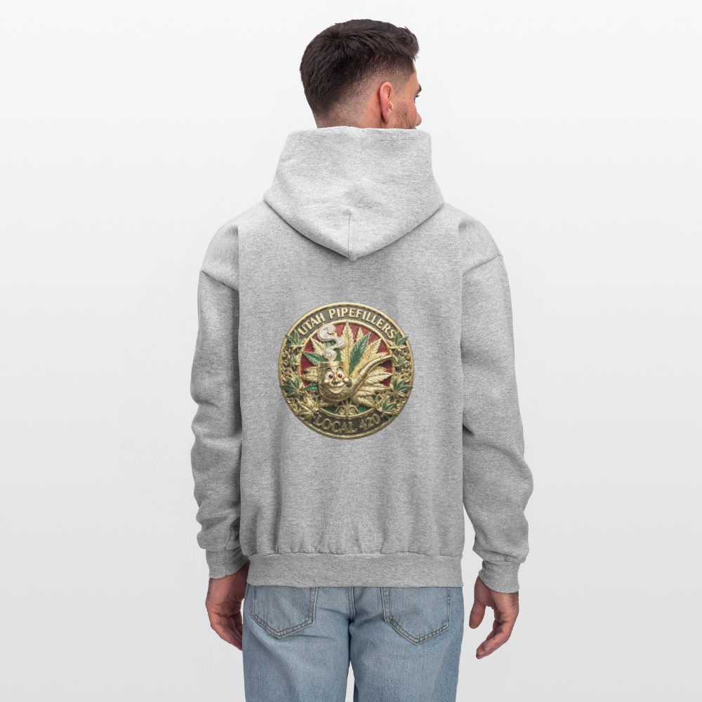 UTAH PIPEFILLERS LOCAL 420 F/B DESIGN Men's Hoodie - heather gray