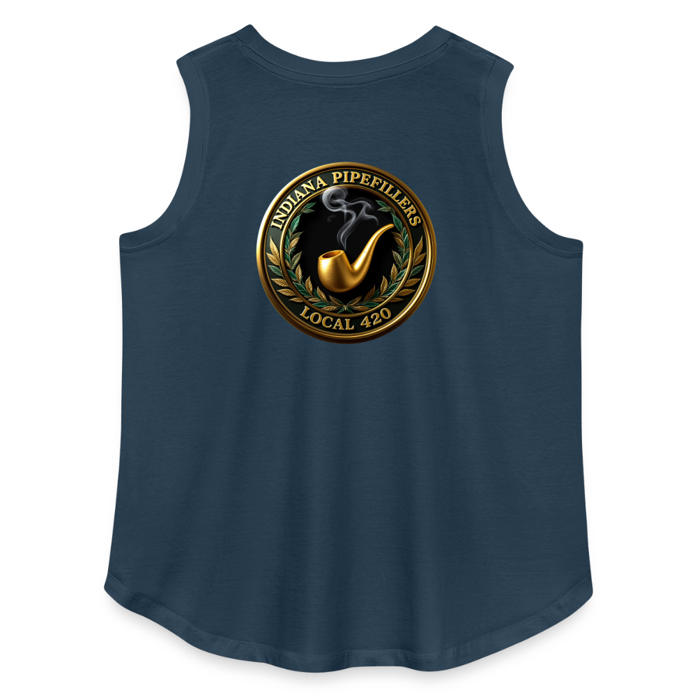 INDIANA PIPEFILLERS LOCAL 420 F/B DESIGN Women's Curvy Relaxed Tank Top - denim