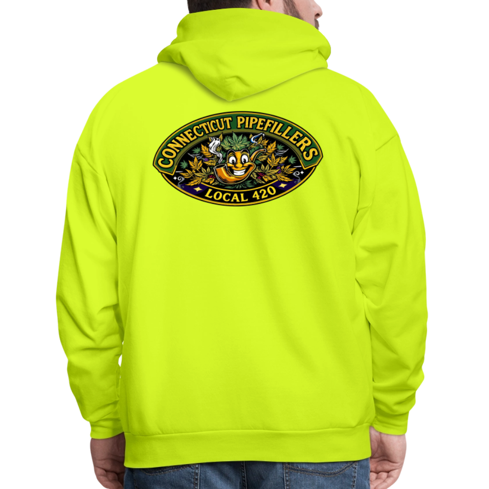 CONNECTICUT PIPEFILLERD LOCAL 420 F/B DESIGN Men's Hoodie - safety green
