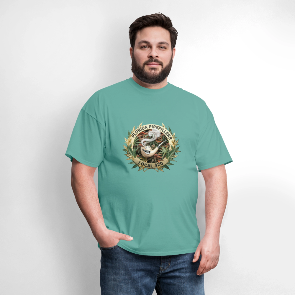 FLORIDA PIPEFILLERS LOCAL 420 Men's T-Shirt - aquatic
