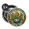 NEW JERSEY PIPEFILLERS LOCAL 420  Union Buttons small 1'' (5-pack) - white