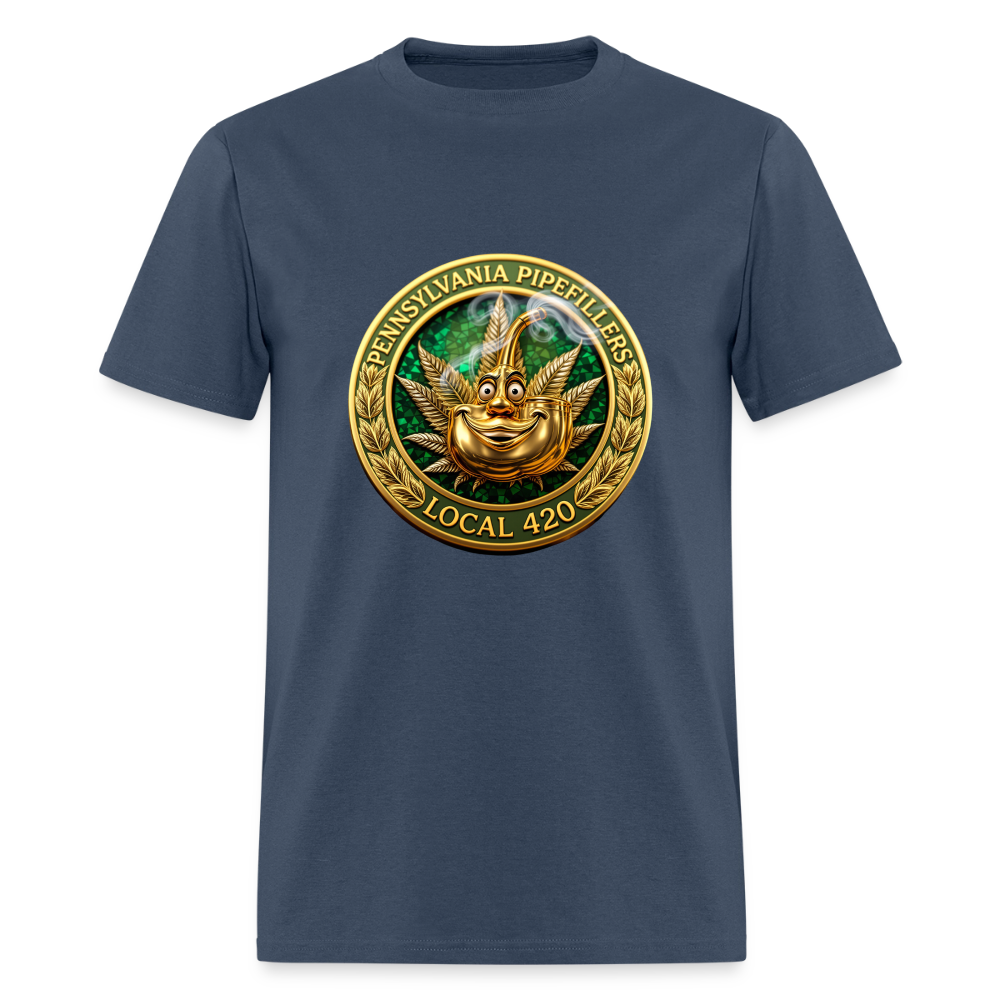 PENNSYLVANIA PIPEFILLERS LOCAL 420 F/B DESIGNS Men's T-Shirt -  blue dusk