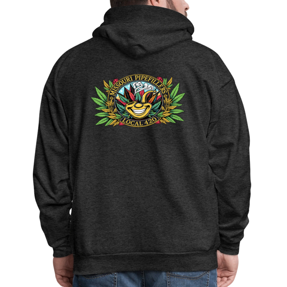 MISSOURI PIPEFILLERS LOCAL 420  F/B DESIGNS Men's Hoodie - charcoal grey