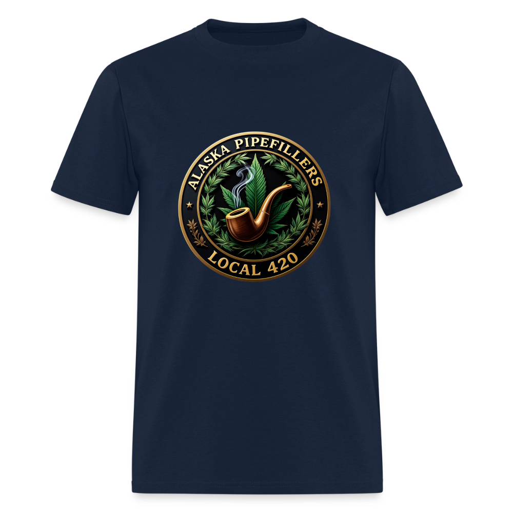 ALASKA PIPEFILLERS LOCAL 420 Men's T-Shirt - navy