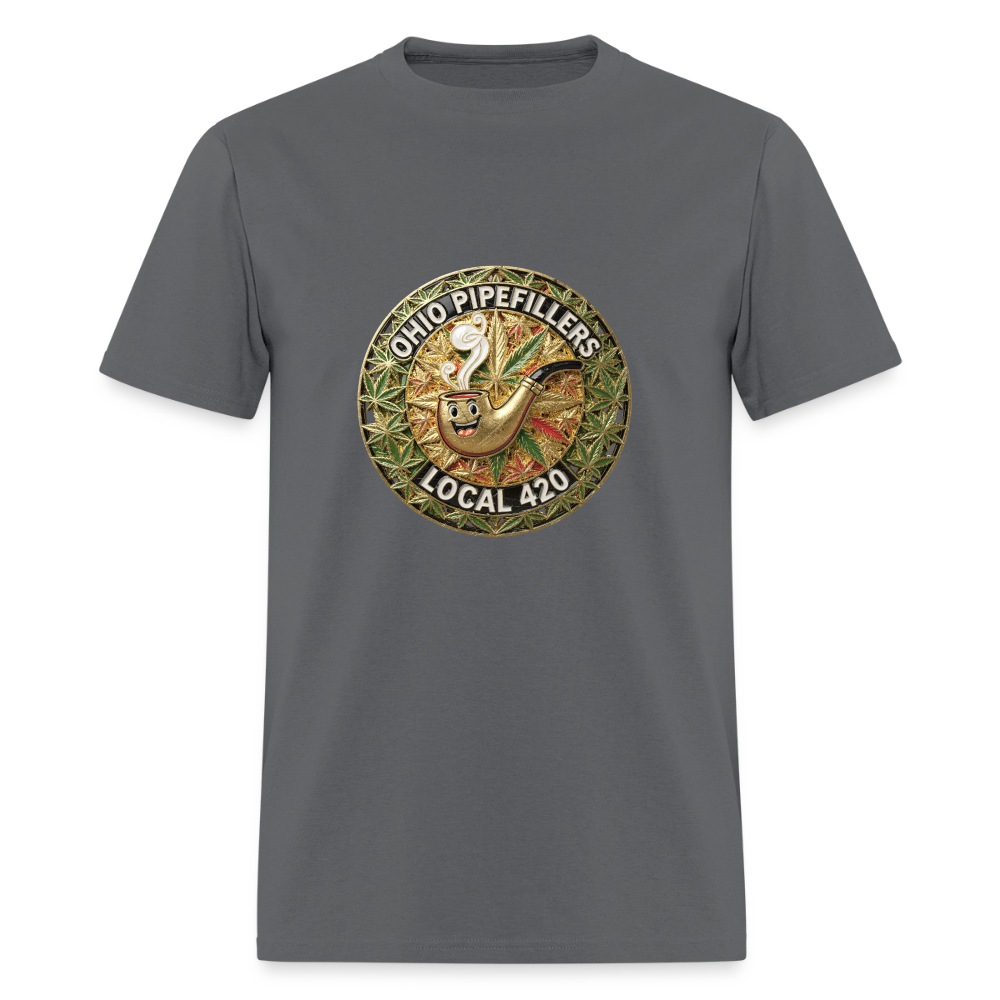 OHIO PIPEFILLERS LOCAL 420  F/B DESIGNS Men's T-Shirt - charcoal