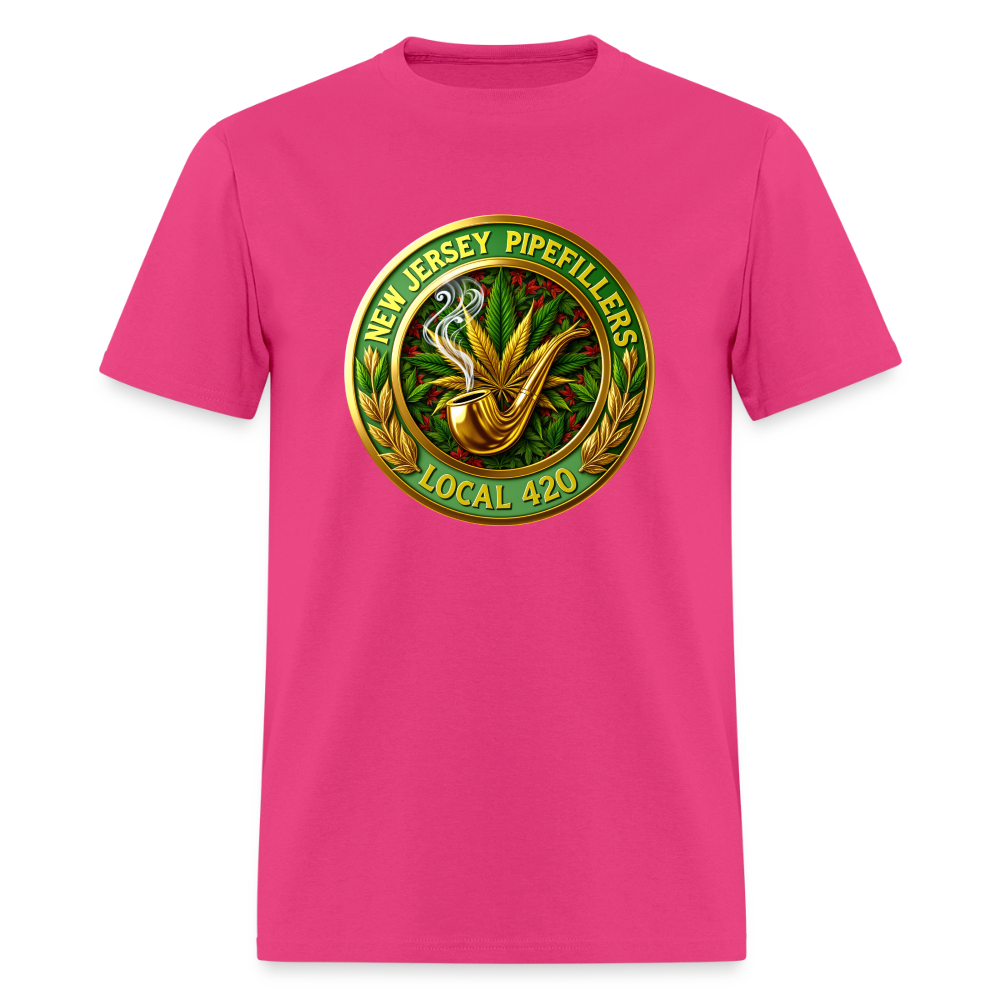 NEW JERSEY PIPEFILLERS LOCAL 420 Men's T-Shirt - fuchsia