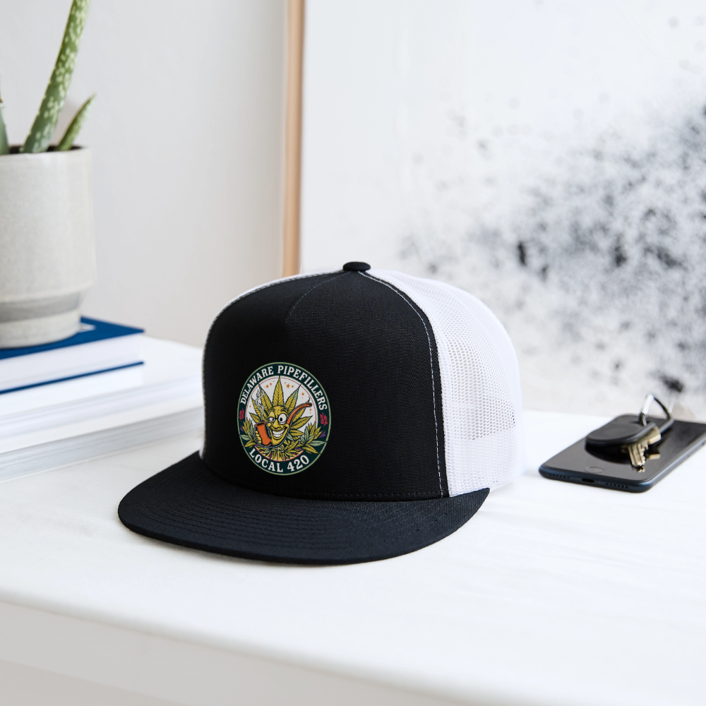 DELAWARE  PIPEFILLERD LOCAL 420 Trucker Hat - black/white