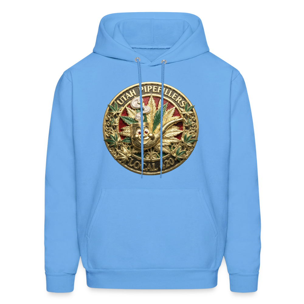 UTAH PIPEFILLERS LOCAL 420 F/B DESIGN Men's Hoodie - carolina blue