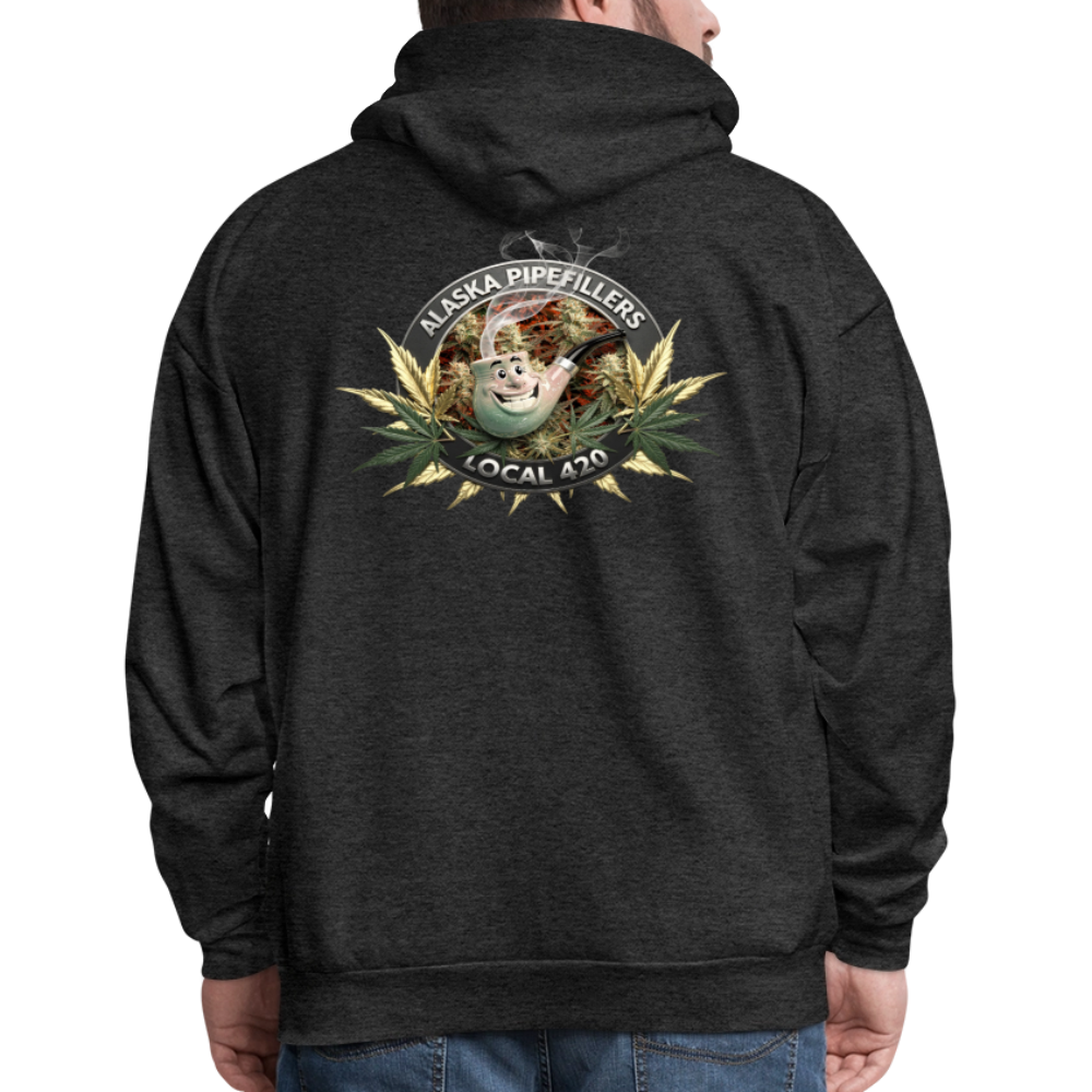 ALASKA  PIPEFILLERS LOCAL 420 F/B DESIGN Men's Hoodie - charcoal grey