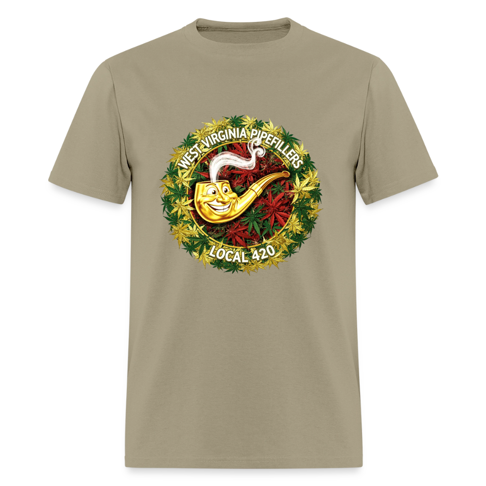 WEST VIRGINIA PIPIEFILLERS LOCAL 420 Men's T-Shirt - khaki