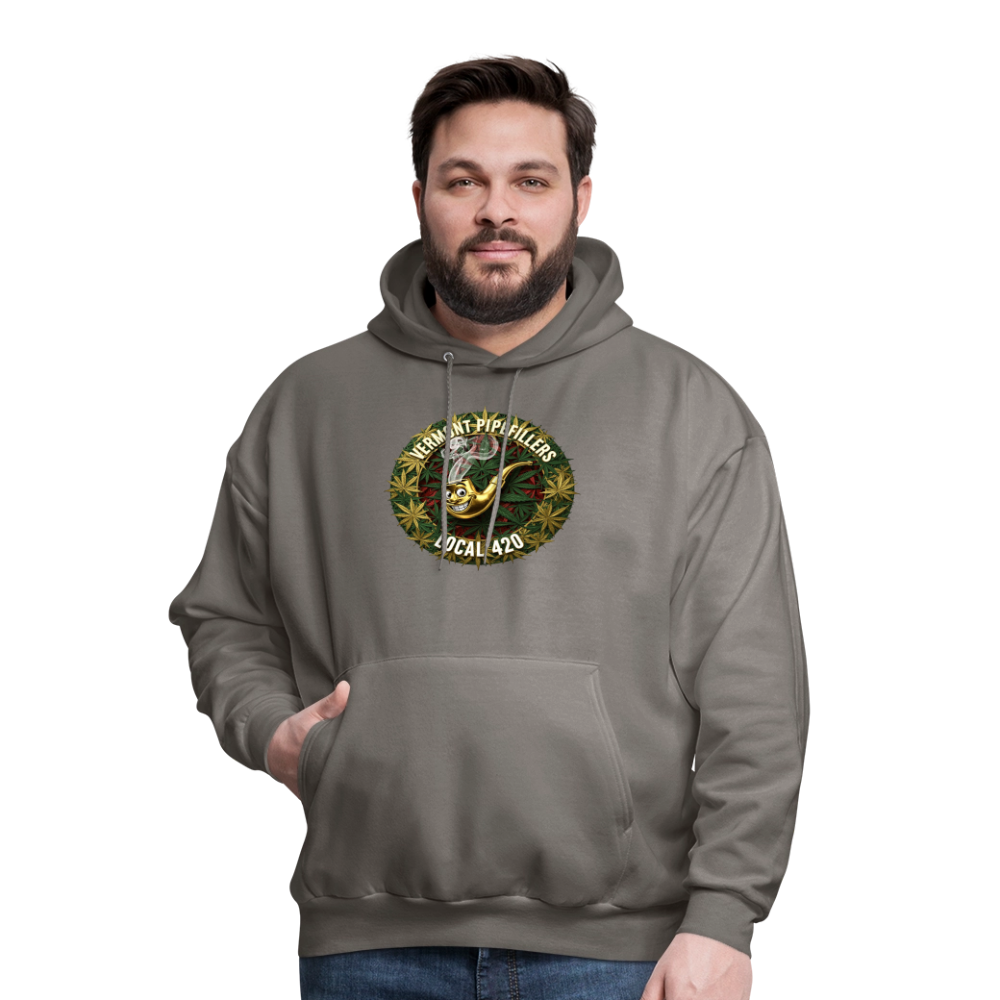 VERMONT PIPEFILLERS LOCAL 420  F/B DESIGN Men's  Hoodie - asphalt gray