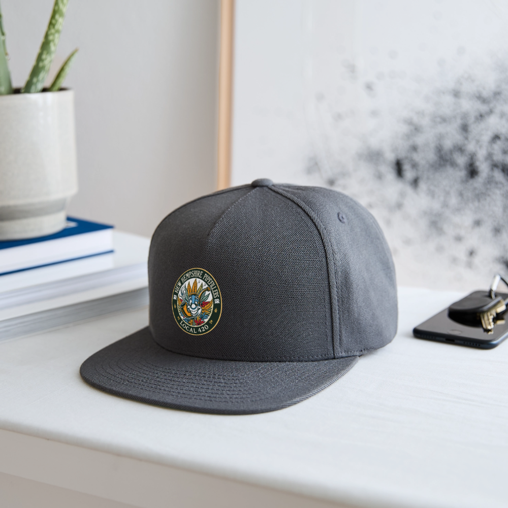 NEW HEMPSHIRE PIPEFILLERS LOCAL 420 Snapback Baseball Cap - dark grey
