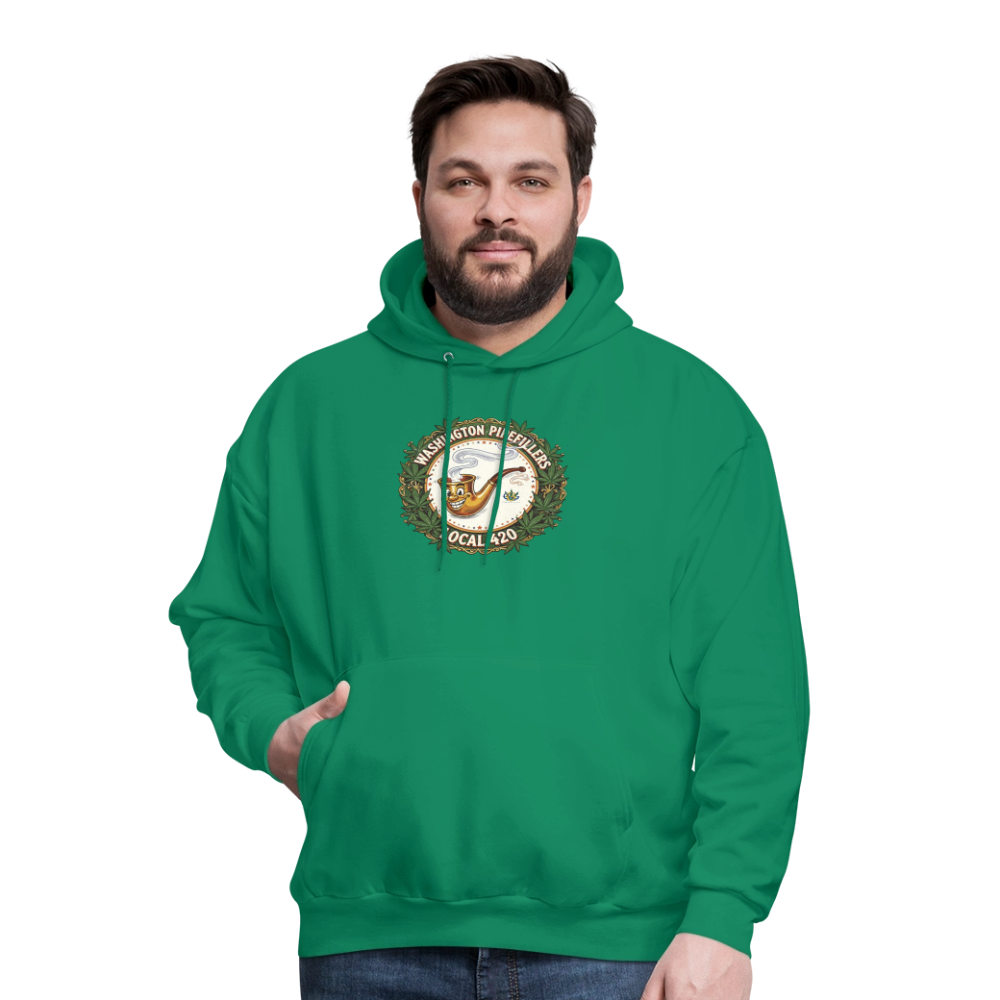 WASHINGTON PIPEFILLERS LOCAL 420 Men's Hoodie - kelly green