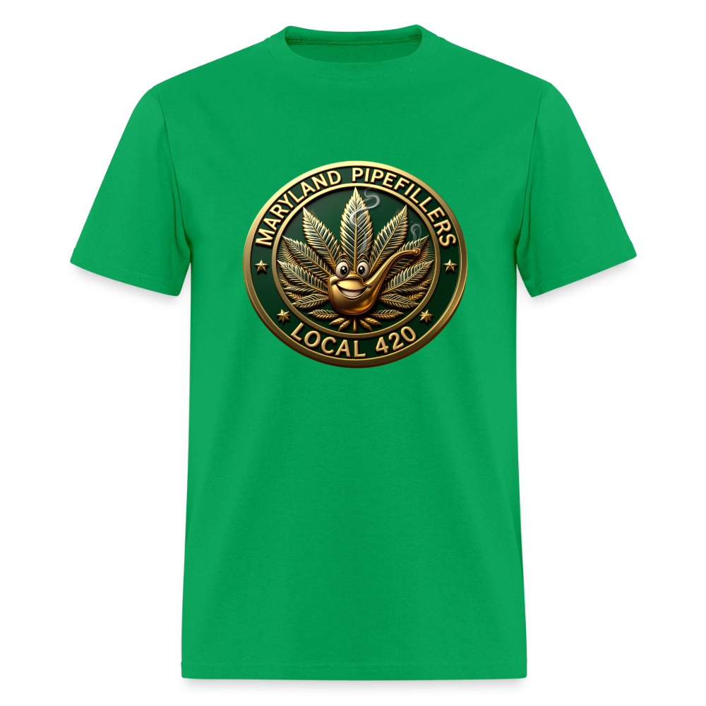 MARYLAND PIPEFILLERS LOCAL 420 Men's T-Shirt - bright green
