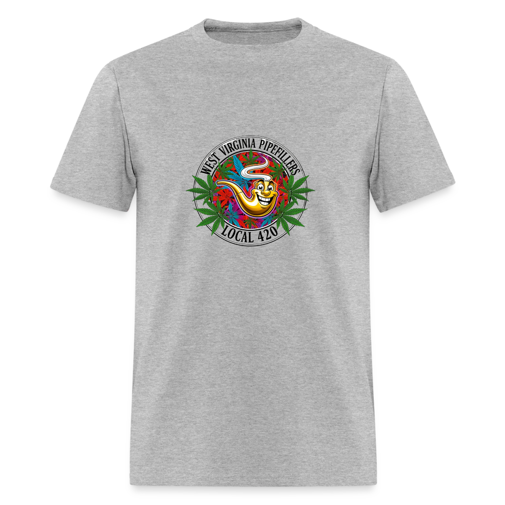 WEST VIRGINIA PIPEFILLERS LOCAL 420 F/B DESIGN Men's T-Shirt - heather gray