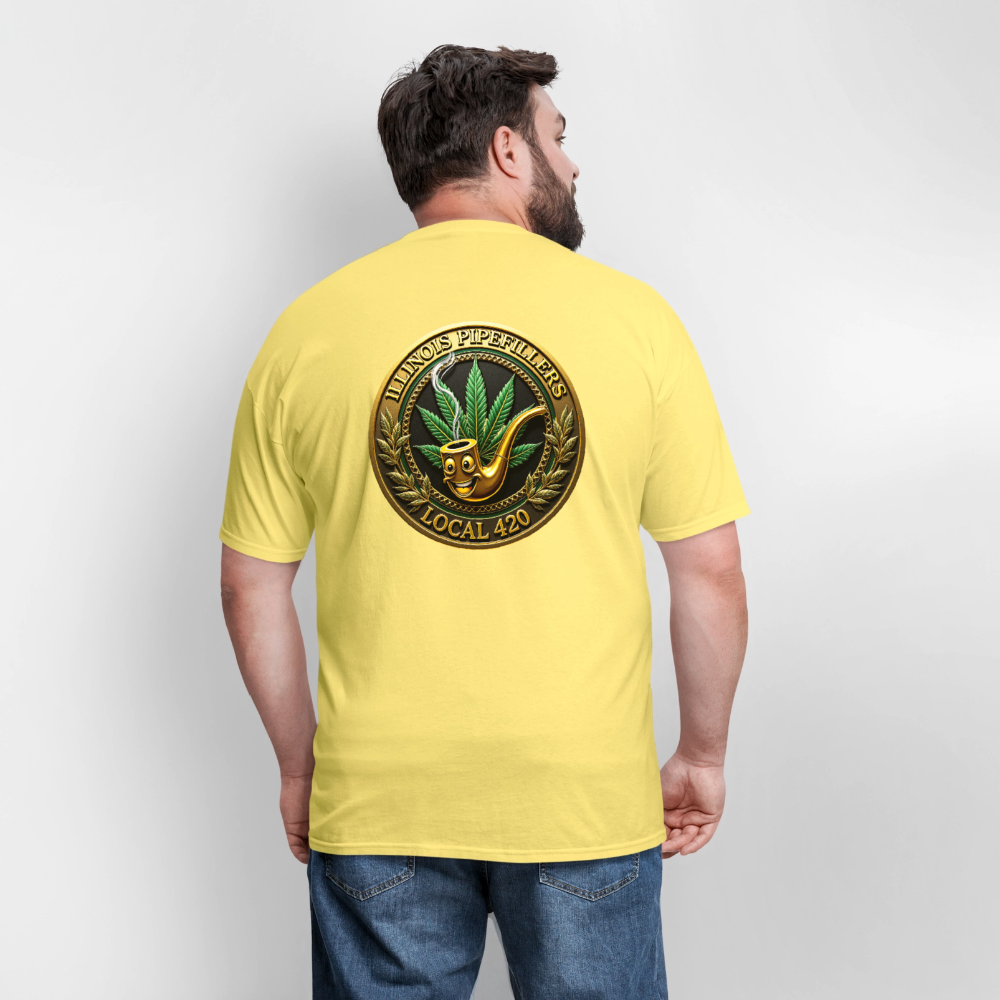ILLINOIS PIPEFILLERS LOCAL 420 F/B DESIGN Men's T-Shirt - cornsilk