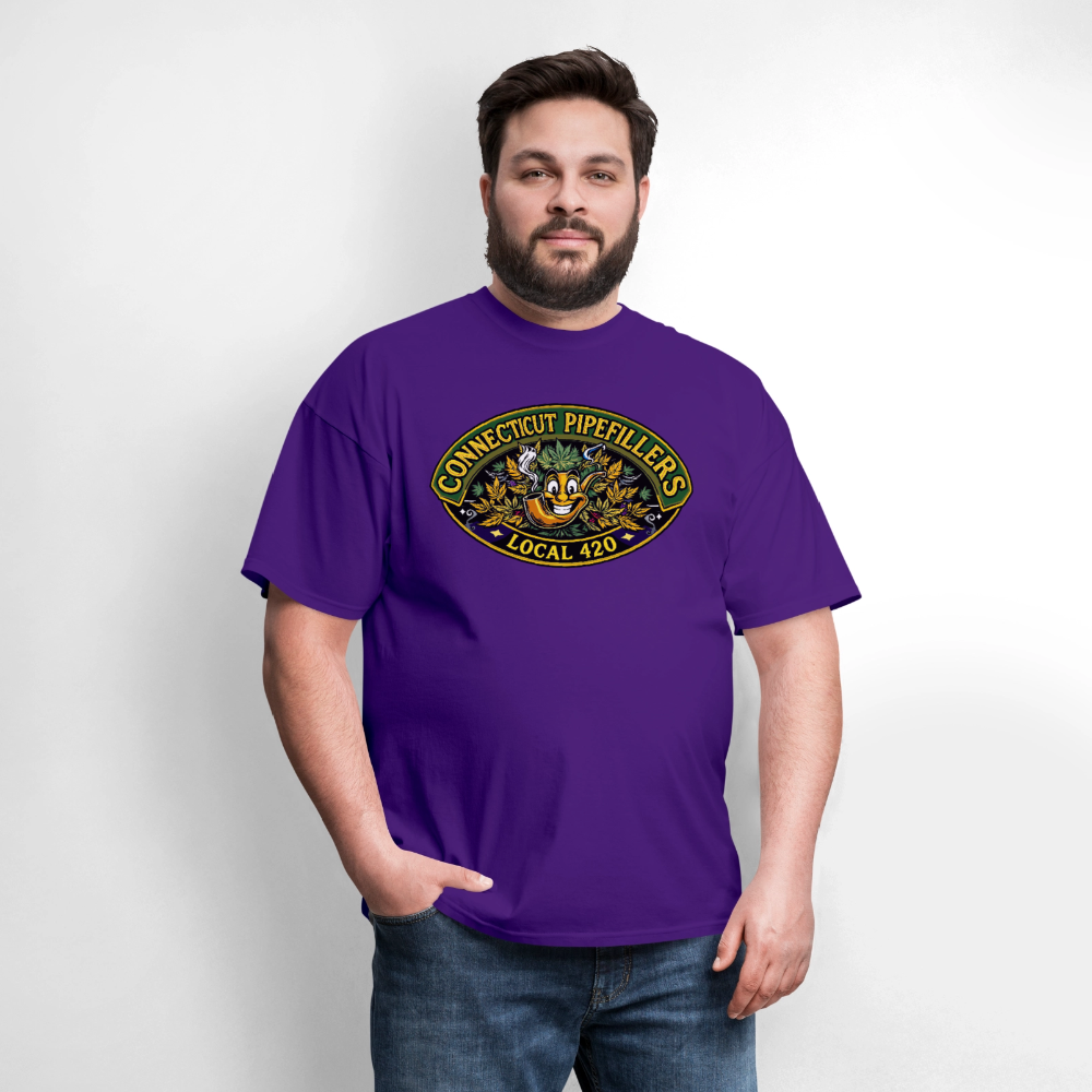 CONNECTICUT PIPEFILLERD LOCAL 420Men's T-Shirt - purple