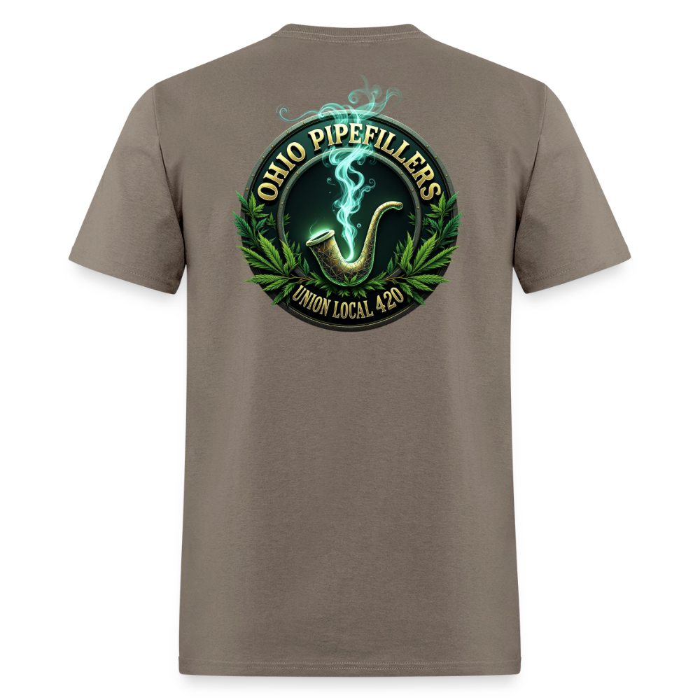 OHIO PIPEFILLERS UNION LOCAL 420 F/B DESIGNS Men's T-Shirt - safari