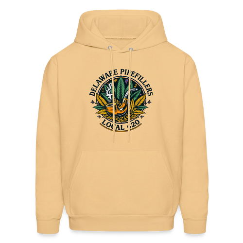 DELAWARE PIPEFILLERS LOCAL 420 Men's Hoodie - light gold 