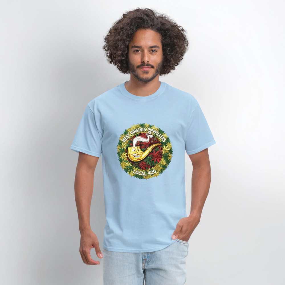 WEST VIRGINIA PIPIEFILLERS LOCAL 420 Men's T-Shirt - powder blue