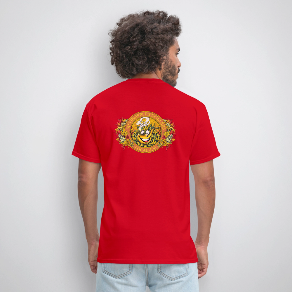 MISSISSIPPI PIPEFILLERS LOCAL 420 F/B DESIGNS Men's T-Shirt - red