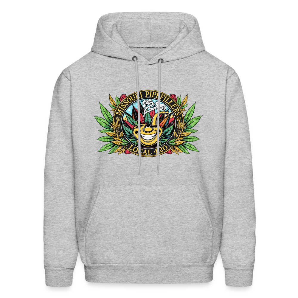 MISSOURI PIPEFILLERS LOCAL 420 Dog Bandana Men's Hoodie - heather gray