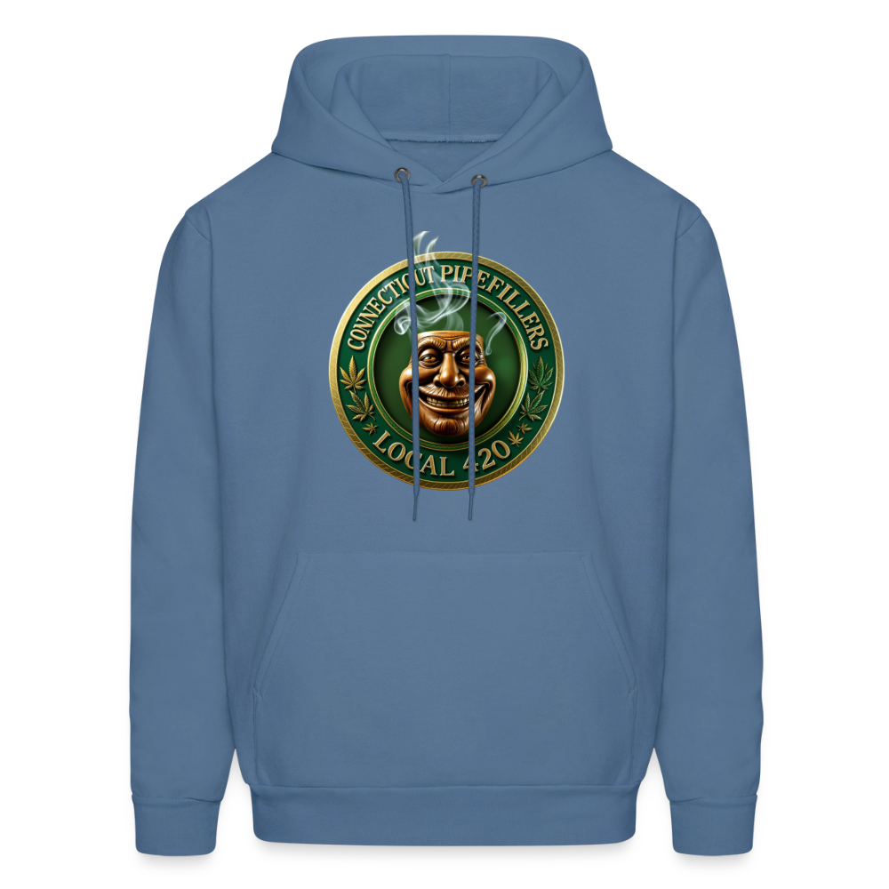 CONNECTICUT PIPEFILLERS LOCAL 420 F/B DESIGN Men's  Hoodie - denim blue