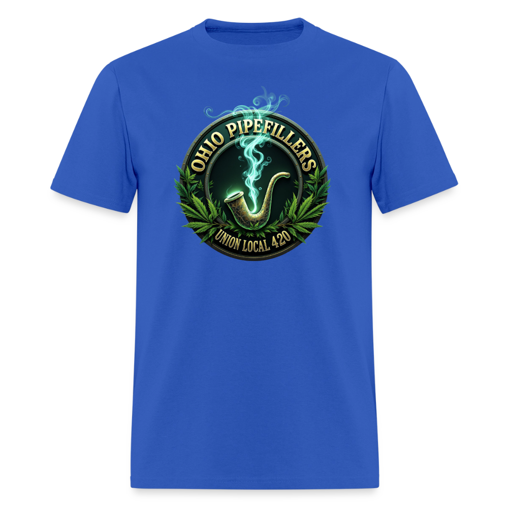 OHIO PIPEFILLERS UNION LOCAL 420 F/B DESIGNS Men's T-Shirt - royal blue