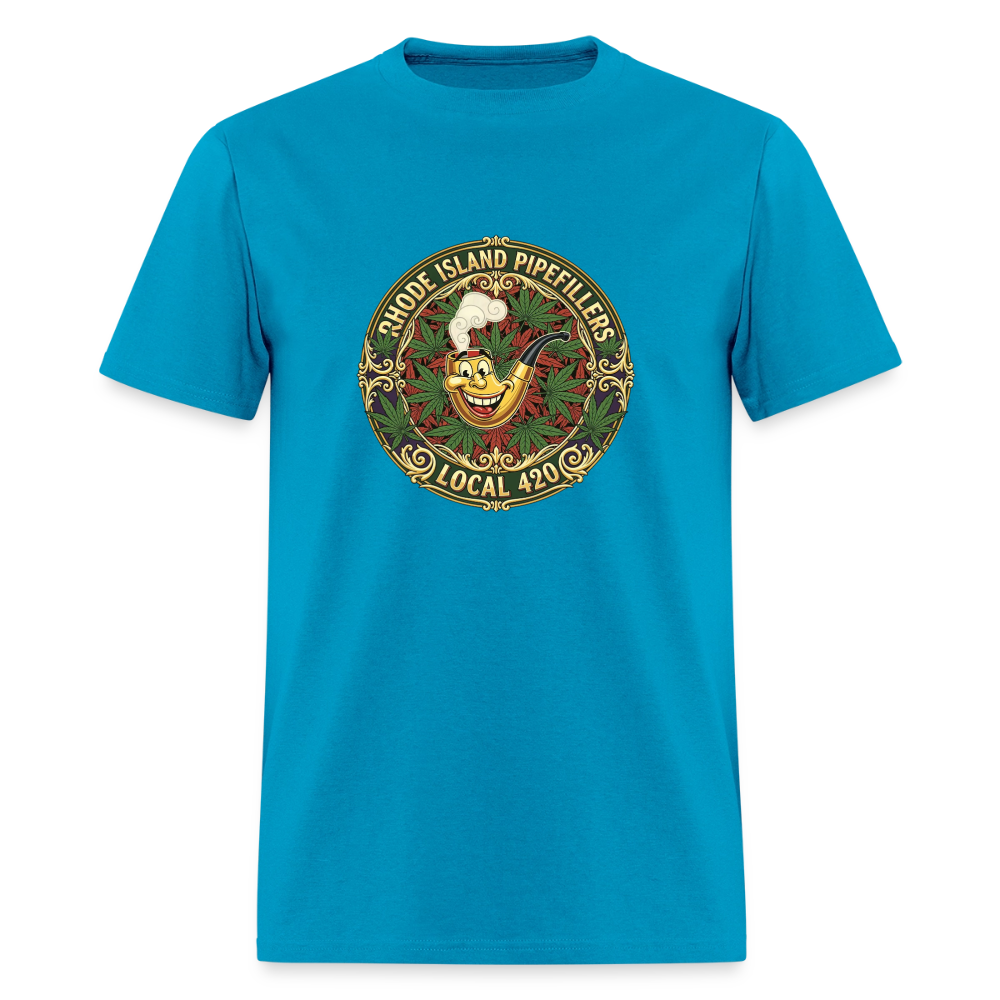 TEXAS PIPEFILLERS LOCAL 420 Men's T-Shirt - turquoise
