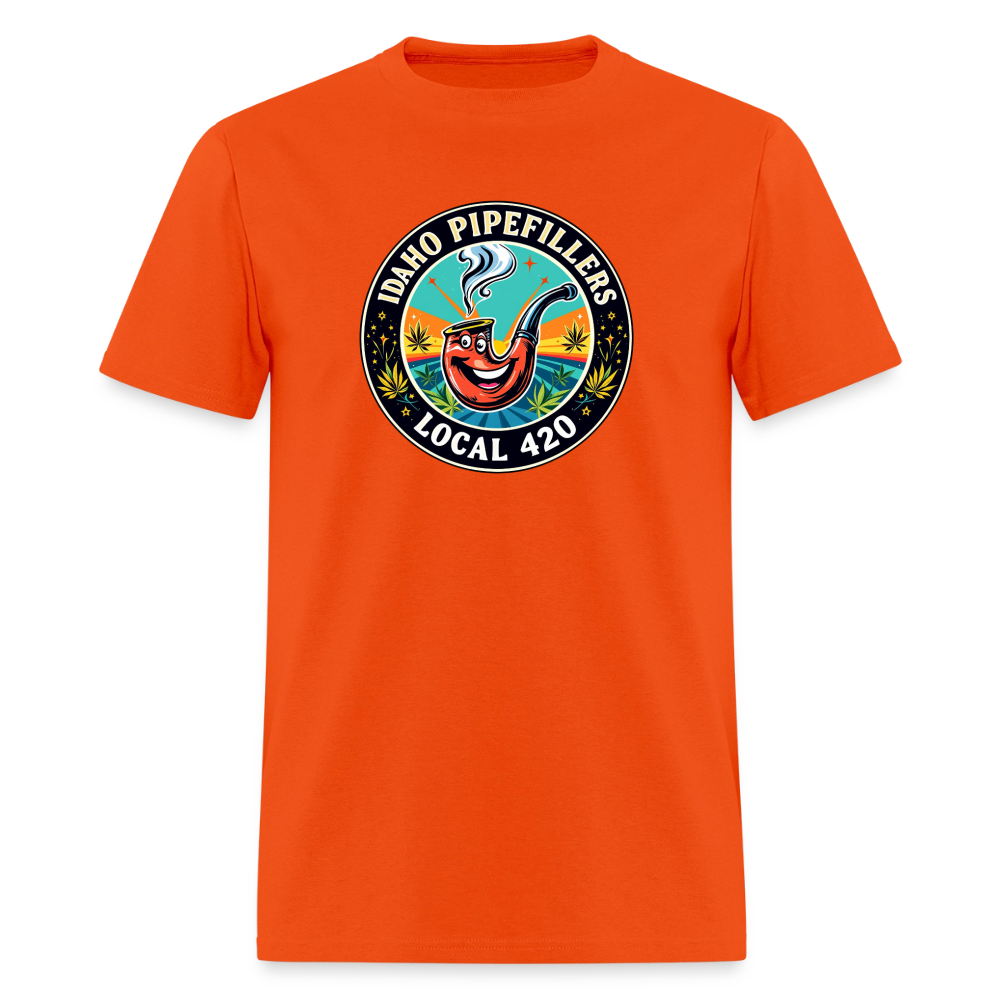IDAHO PIPEFILLERS LOCAL 420 F/B DESIGN Men's T-Shirt - orange