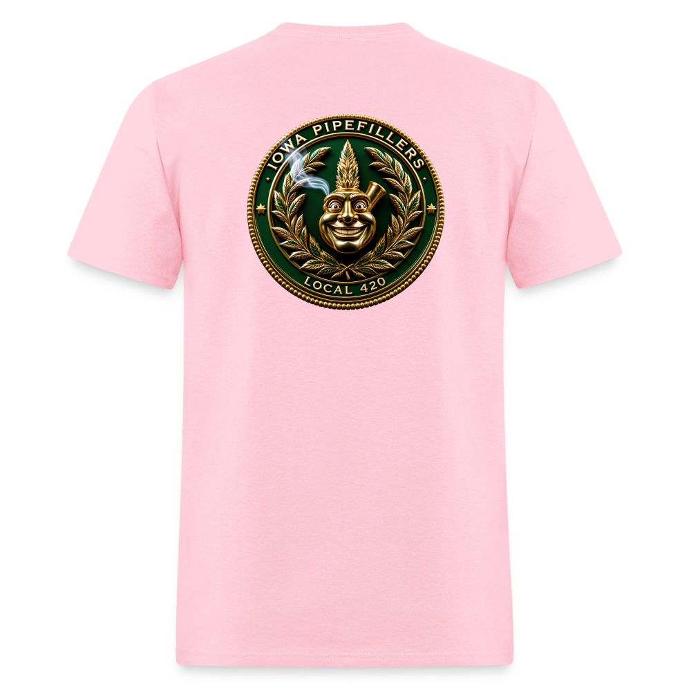 IOWA PIPEFILLERS LOCAL 420 F/B DESIGN Men's T-Shirt - pink