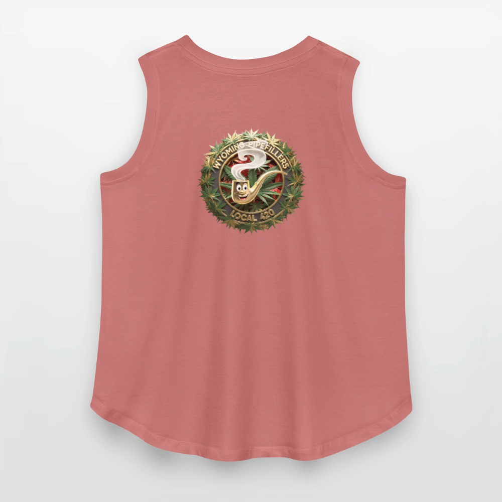 WYOMING PIPEFILLERS LOCAL 420 F/B DESIGN Women's Curvy Relaxed Tank Top - mauve