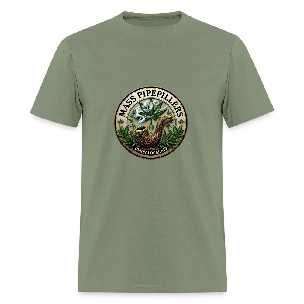 MASS PIPEFILLERS UNION LOCAL 420 Men's T-Shirt - military green