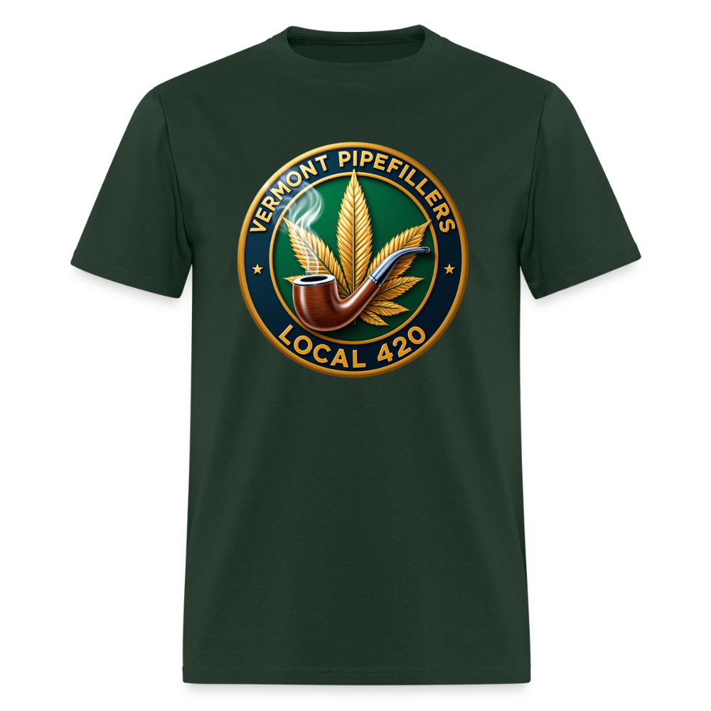 VERMONT PIPEFILLERS LOCAL 420 Men's T-Shirt - forest green