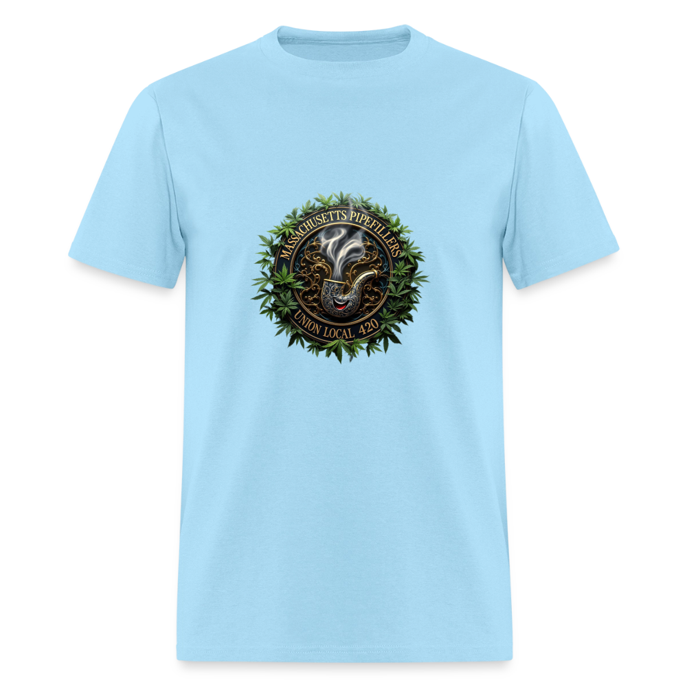 MASSACHUSETTS PIPEFILLERS UNION LOCAL 420 Men's T-Shirt - powder blue