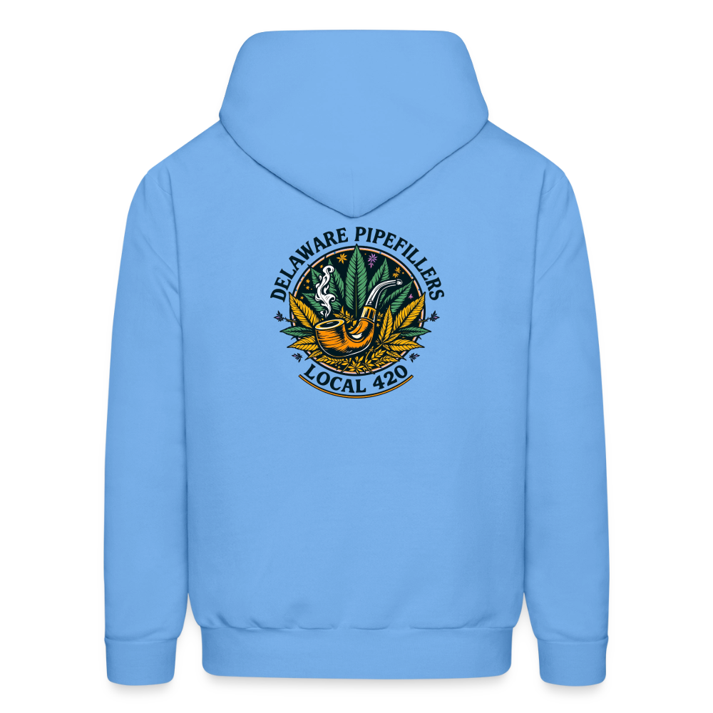 DELAWARE PIPEFILLERS LOCAL 420 F/B DESIGN Men's Hoodie - carolina blue