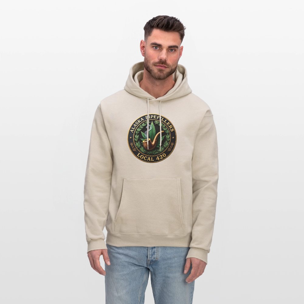ALASKA PIPEFILLERS LOCAL 420 F/B DESIGN Men's Hoodie - Sand